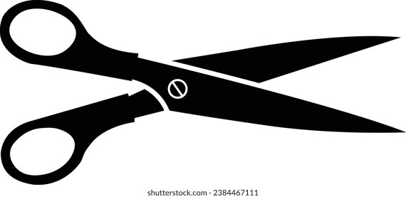 Scissors Icon. Flat icon style. Black Scissors on white background.