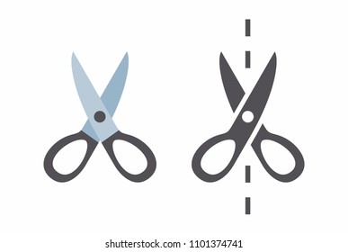 Scissors icon. flat style. isolated on white background