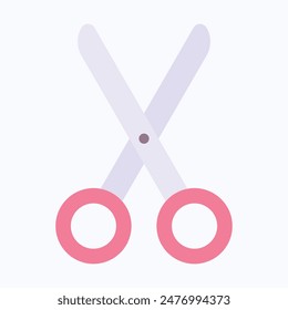 Scissors Icon, Flat Style Isolated Vector Icon.