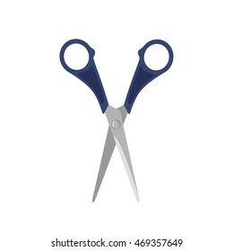 Scissors icon in flat style isolated on white background. Vector illustration