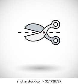 Scissors icon. Flat vector related icon for web and mobile applications. It can be used as - logo, pictogram, icon, infographic element. Vector Illustration. 