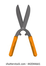 Scissors icon. Gardening design. Vector graphic 