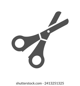 scissors icon of glyph style design vector template
