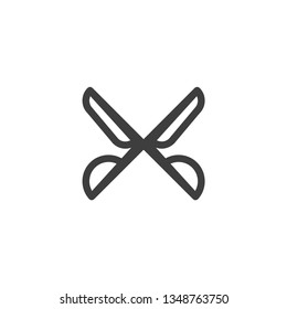 Scissors icon. Hair salloon sign