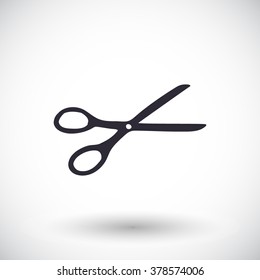 Scissors icon. Hand-drawn cartoon tailor or hairdressing tool sketch. Doodle drawing. Vector illustration. 