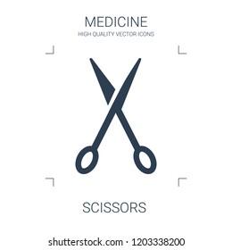 scissors icon. high quality filled scissors icon on white background. from medical collection flat trendy vector scissors symbol. use for web and mobile