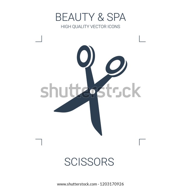 scissors icon. high quality filled scissors\
icon on white background. from beauty collection flat trendy vector\
scissors symbol. use for web and\
mobile