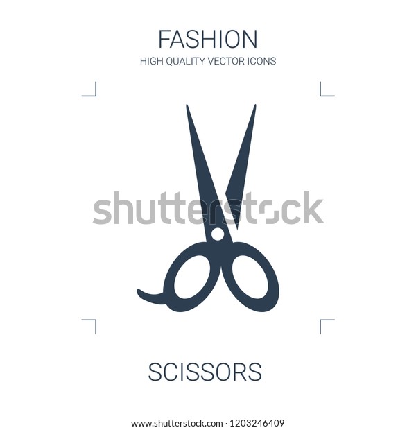scissors icon. high quality filled scissors\
icon on white background. from fashion collection flat trendy\
vector scissors symbol. use for web and\
mobile