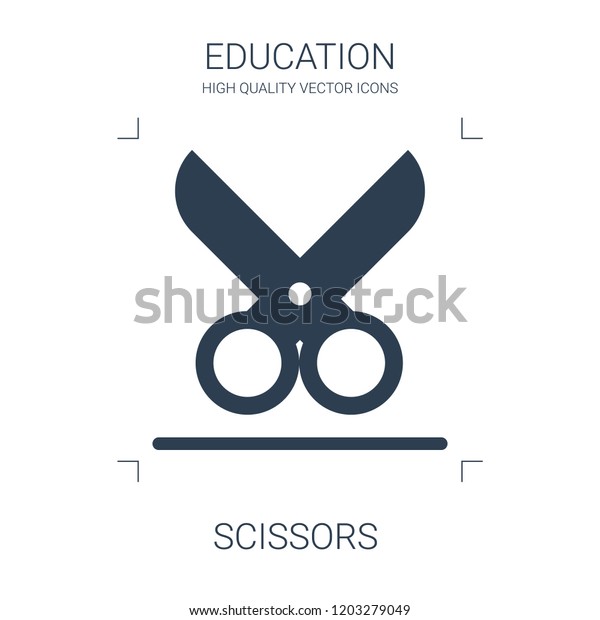 scissors icon. high quality filled\
scissors icon on white background. from education collection flat\
trendy vector scissors symbol. use for web and\
mobile