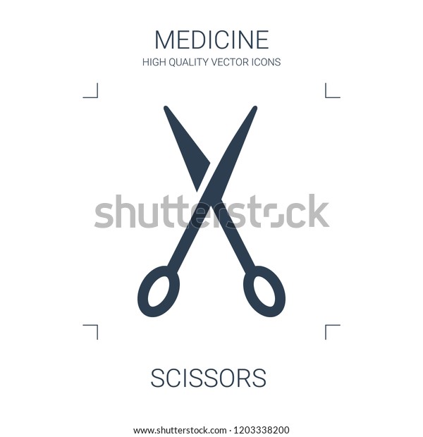 scissors icon. high quality filled scissors\
icon on white background. from medical collection flat trendy\
vector scissors symbol. use for web and\
mobile