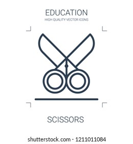 scissors icon. high quality line scissors icon on white background. from education collection flat trendy vector scissors symbol. use for web and mobile