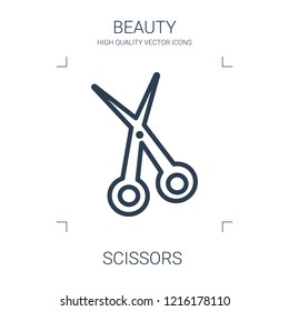 scissors icon. high quality line scissors icon on white background. from beauty collection flat trendy vector scissors symbol. use for web and mobile