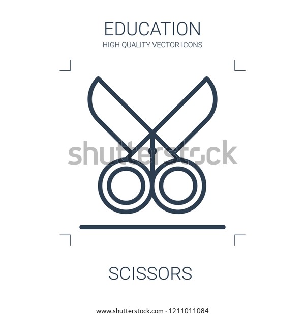 scissors icon. high quality line scissors\
icon on white background. from education collection flat trendy\
vector scissors symbol. use for web and\
mobile