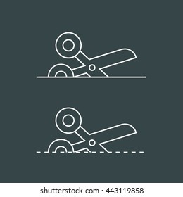 Scissors icon, icons set. Cut symbol. Eps, vector illustration.