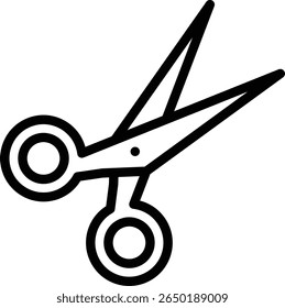 scissors icon illustration design with outline, this is not made from any AI generation