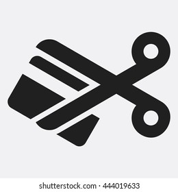 Scissors icon illustration isolated vector sign symbol
