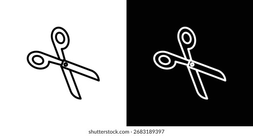 Icono de tijeras. Gráfico de Vector. EPS 10