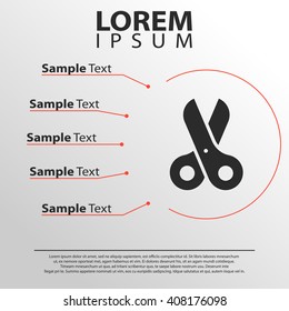scissors icon. infographics template