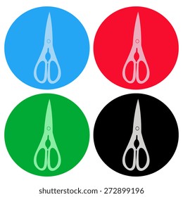 Scissors icon isolated