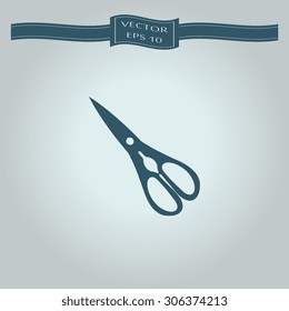 Scissors icon isolated