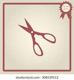 Scissors icon isolated