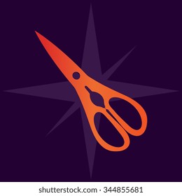 Scissors icon isolated