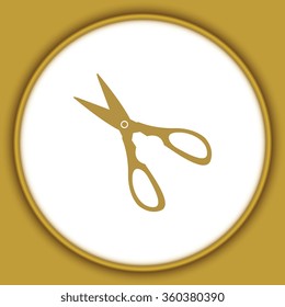 Scissors icon isolated