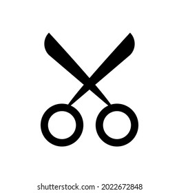 Icono de tijeras. Aislado. Vector blanco y negro