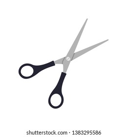 Scissors icon isolated on white background. Flat vector illustration. Barber sign symbol for perfect website and UI design