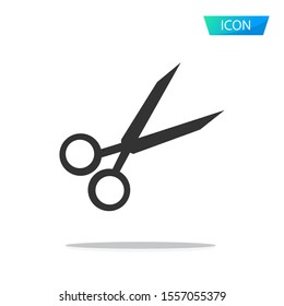 Scissors icon isolated on white background.