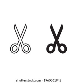Scissors icon isolated on a white background vector