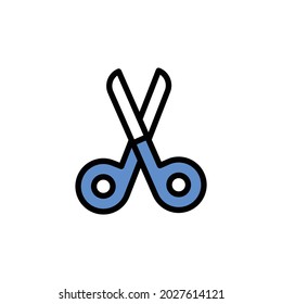 Scissors icon. isolated on white background. Flat design