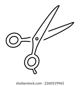 scissors icon isolated on white background, vector illustration.