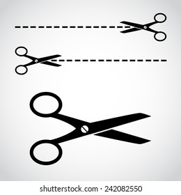 Scissors icon isolated on white background. Vector illustration.