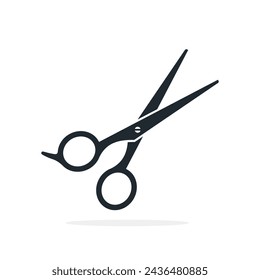Scissors icon isolated on white background. Barber symbol. Vector illustration.
