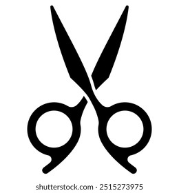 Ícone de tesoura isolado no plano de fundo branco


