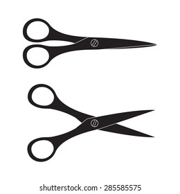 Scissors icon isolated on white background. Vector illustration.