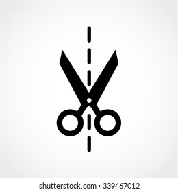 Scissors Icon Isolated on White Background