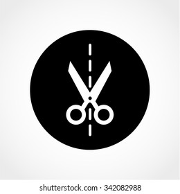 Scissors Icon Isolated on White Background