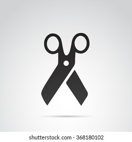Scissors icon isolated on white background. Vector art.