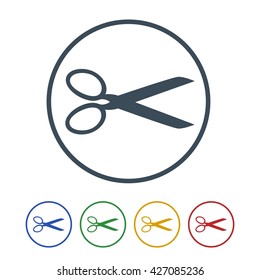 Scissors icon isolated on white background. vector illustration icon
