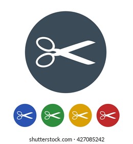 Scissors icon isolated on white background. vector illustration icon
