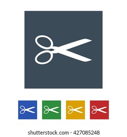 Scissors icon isolated on white background. vector illustration icon
