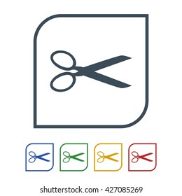 Scissors icon isolated on white background. vector illustration icon
