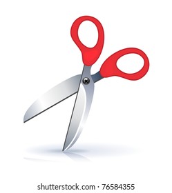 scissors icon isolated on white