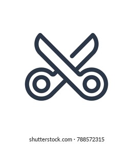 Scissors icon. Isolated shears and scissors icon line style. Premium quality vector symbol drawing concept for your logo web mobile app UI design.