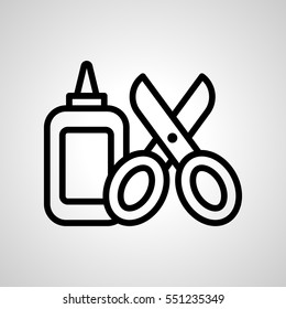 scissors icon. isolated sign symbol