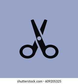 scissors icon isolated sign symbol and flat style for app, web and digital design. Vector illustration.