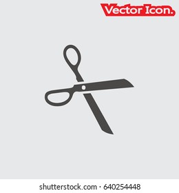 scissors icon isolated sign symbol and flat style for app, web and digital design. Vector illustration.