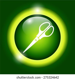 Scissors icon, isolated vector eps 10 illustration
